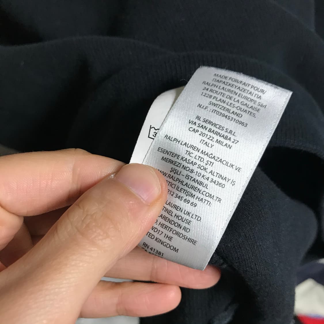 폴로 신형라인 큐알정품 검정 면코튼 반집업 상품이미지9