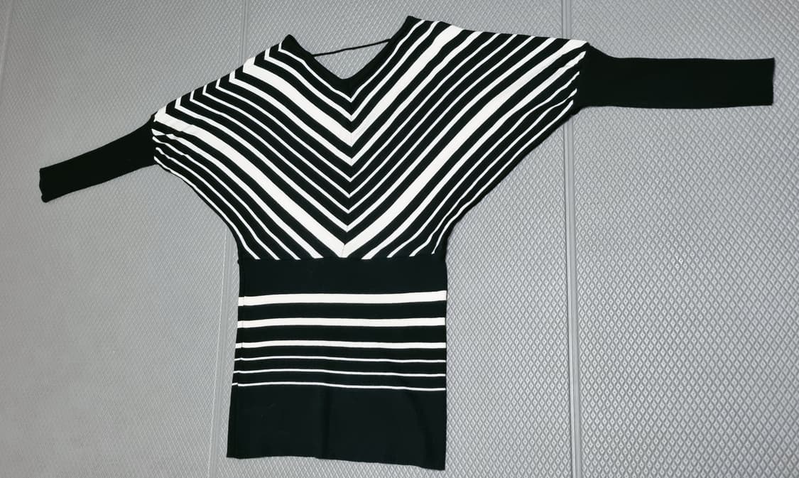 단가라 니트 원피스 상품이미지5