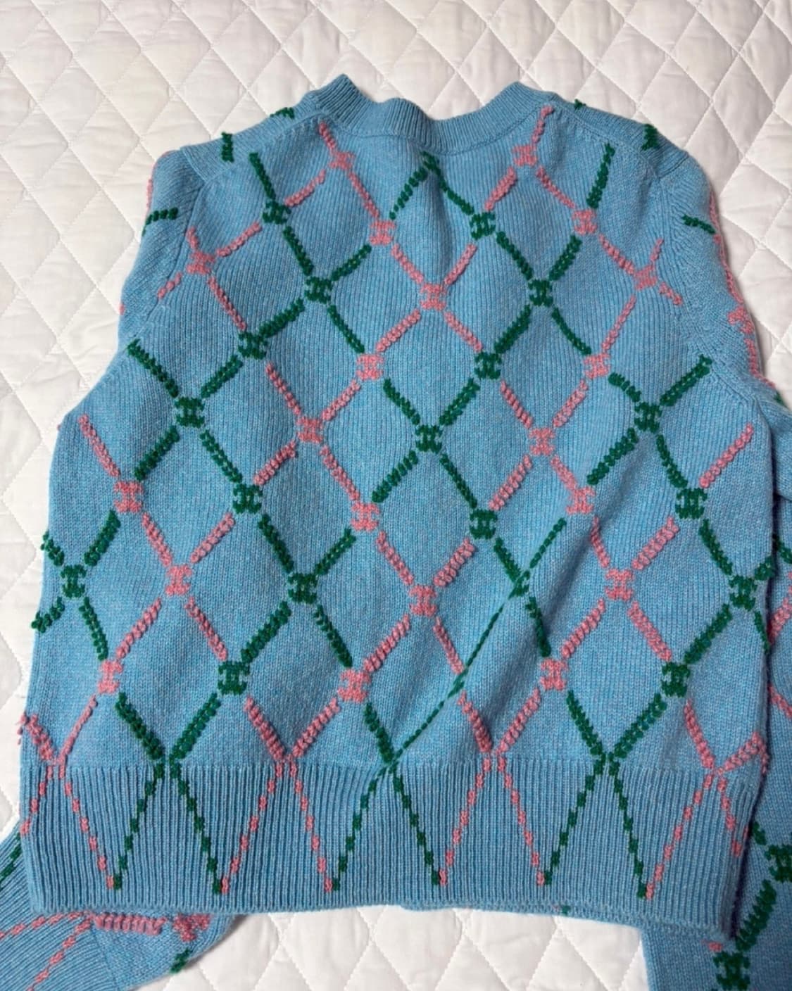 샤넬 민트 체크 가디건 38 상품이미지3