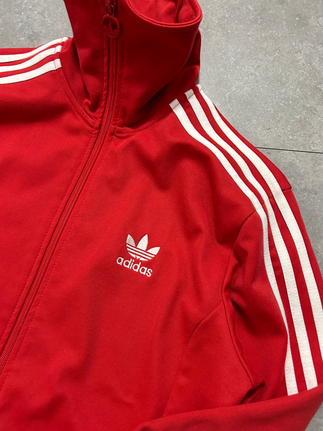 아디다스 레드컬러 빈티지  유로파 트랙탑  져지 풀집업 상품이미지5