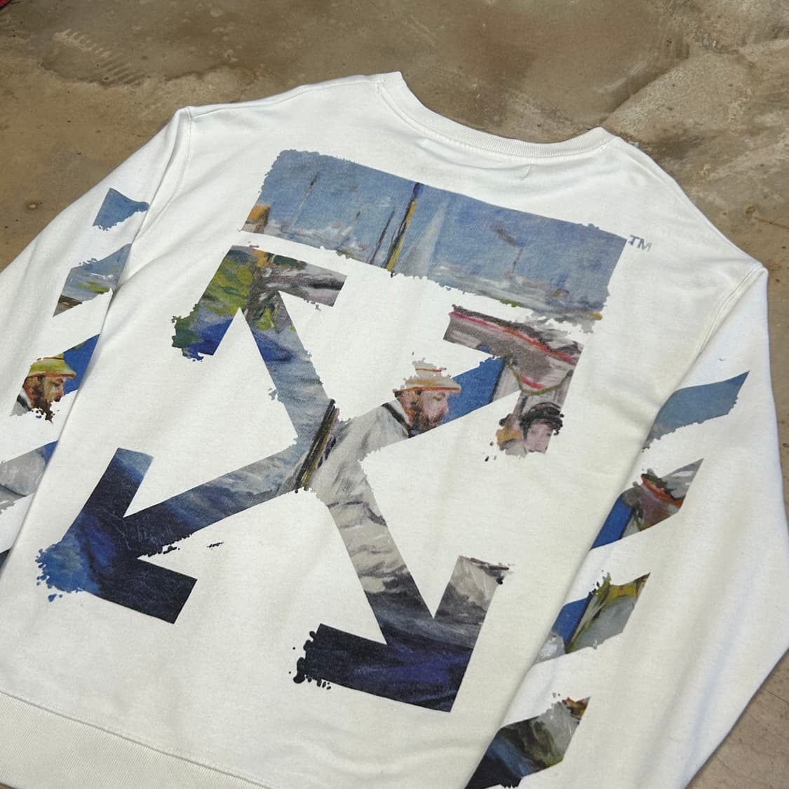 XL 오프화이트 화이트 맨투맨 상품이미지1