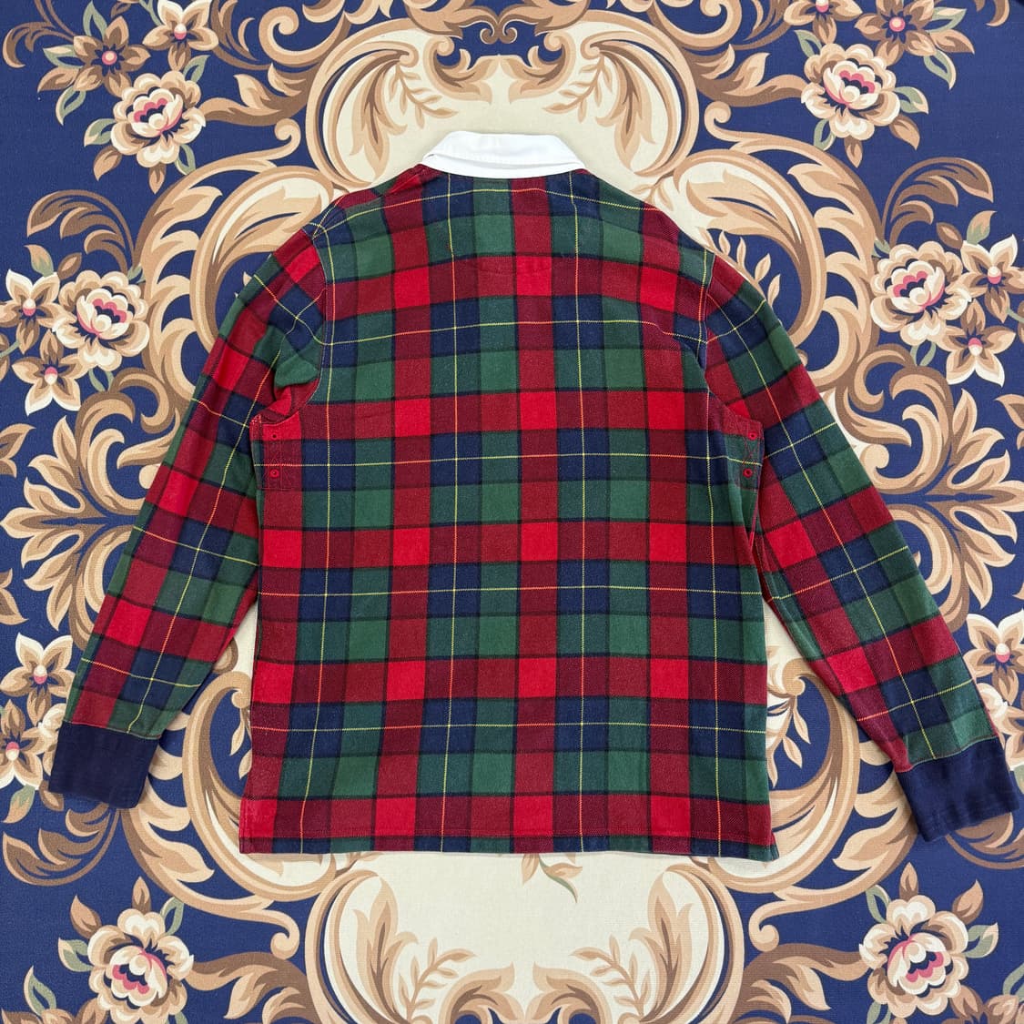 (XL)00s 폴로 랄프로렌 영국 타탄 체크 럭비티셔츠 상품이미지6