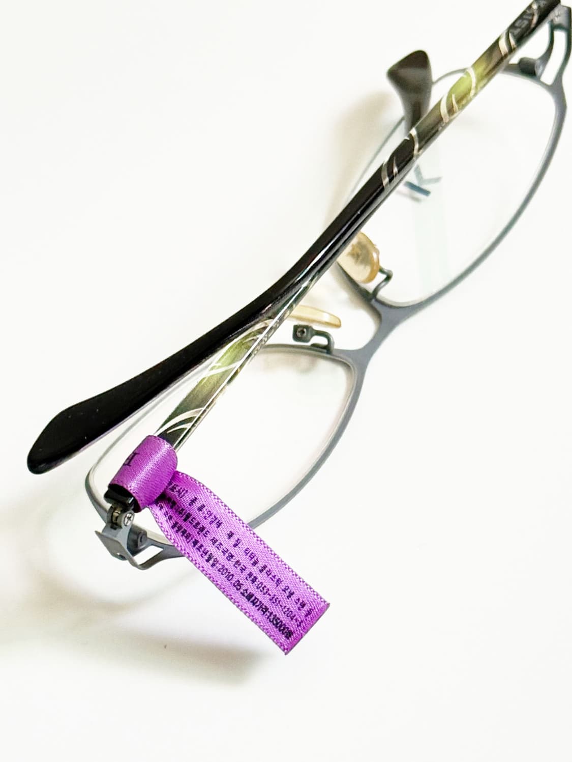 KAIST 그레이 티타늄 슬림 오벌 프레임 빈티지 안경 상품이미지3