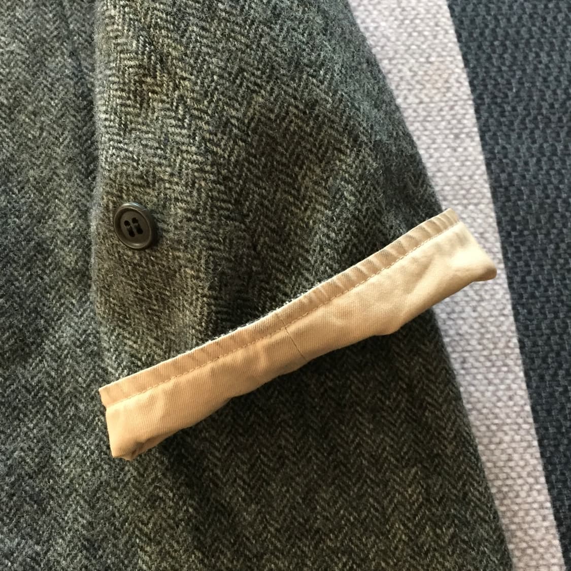 80s 빈티지 버버리 리버시블 트위드 코트 상품이미지5