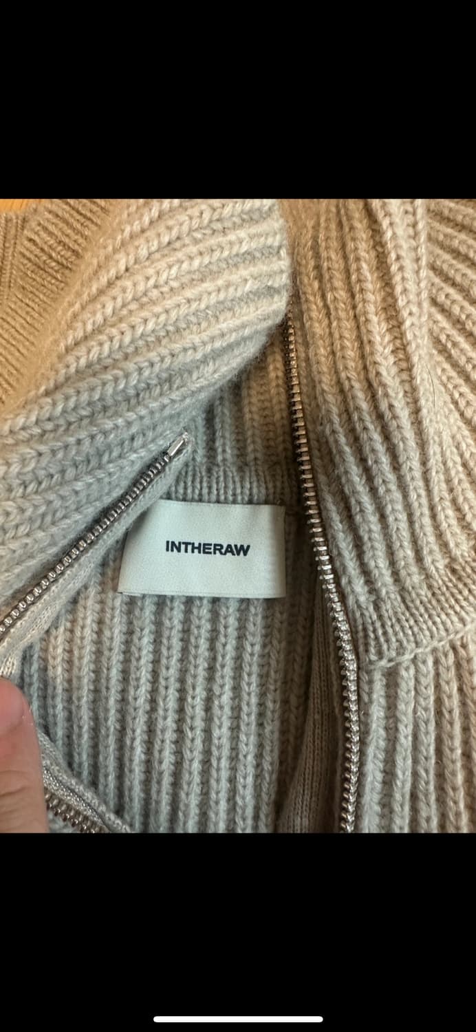 XL) 인더로우 하프집업 니트 베이지멜란지 상품이미지5