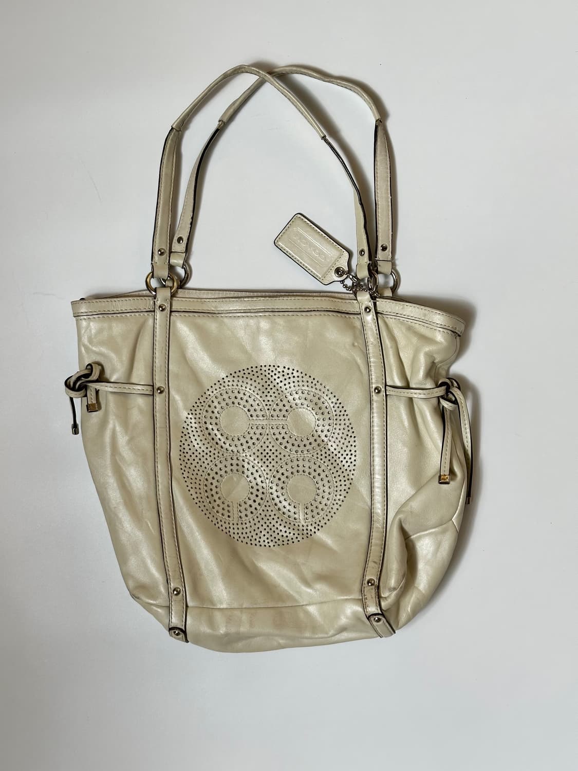 코치 크림 레더백  상품이미지6