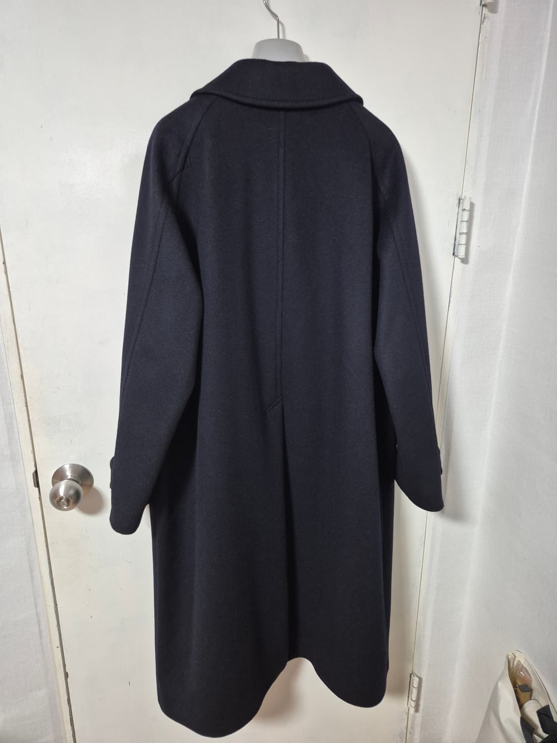 25FW 비슬로우 오버사이즈 캐시미어 발마칸코트 네이비 상품이미지5