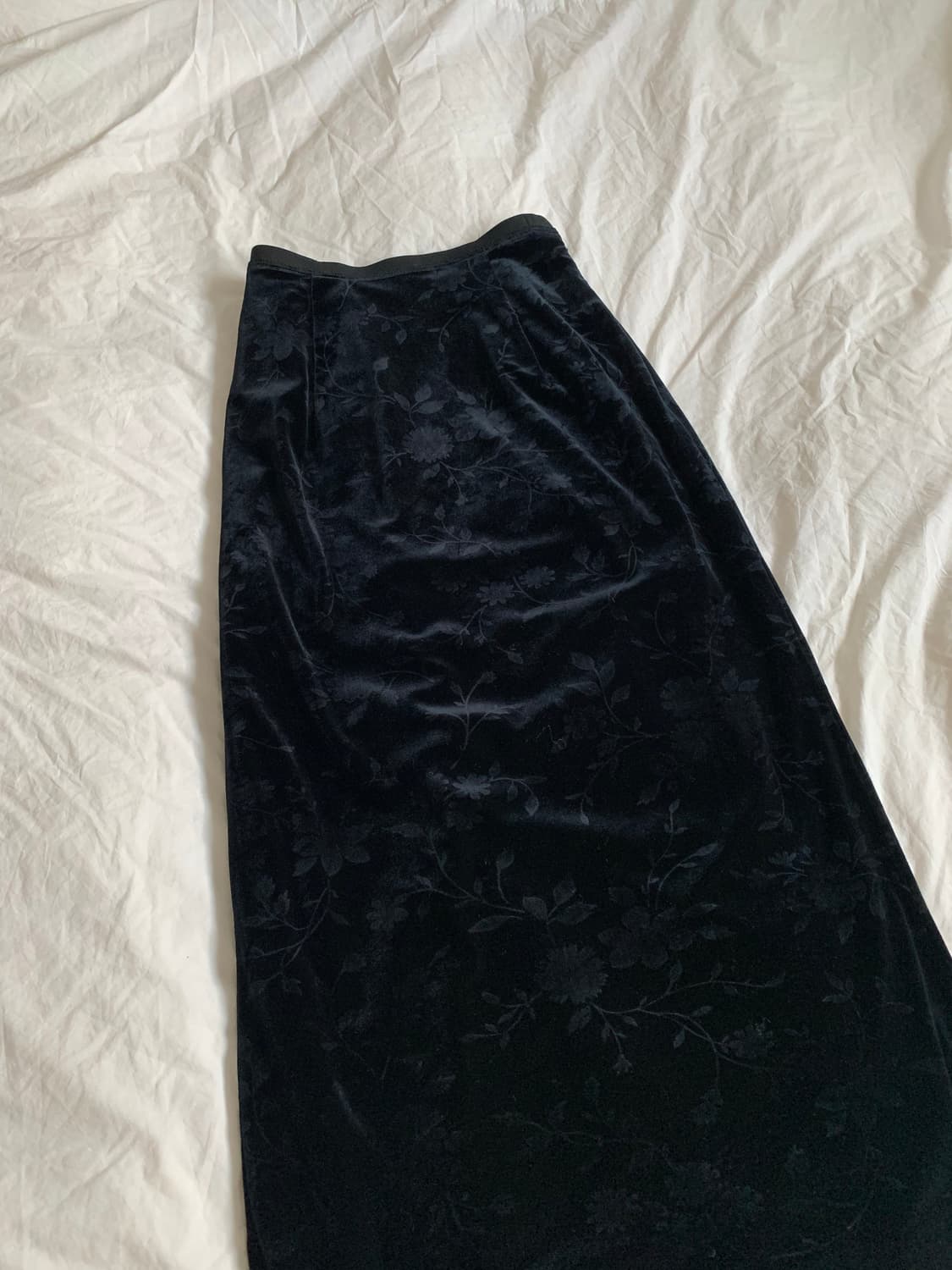 플라워 벨벳 스커트 상품이미지2