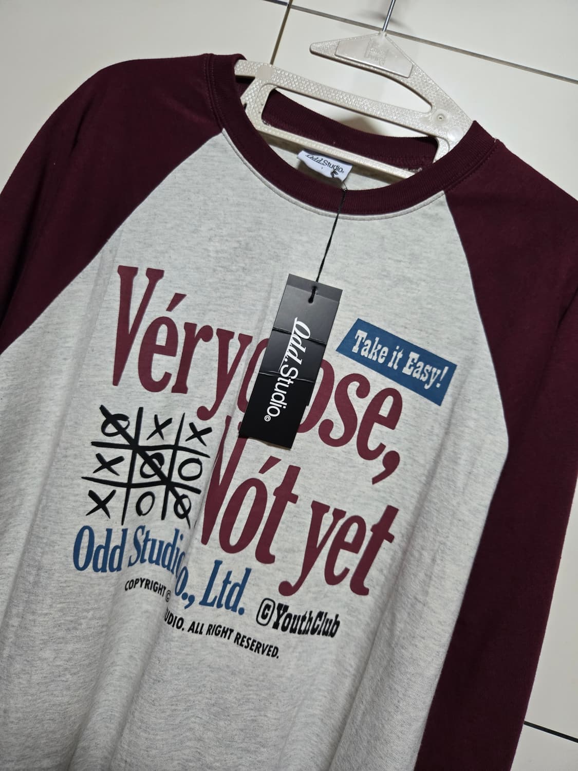 오드스튜디오 베리클로즈 래글런 오버핏 롱슬리브(택달린새상품) 상품이미지3