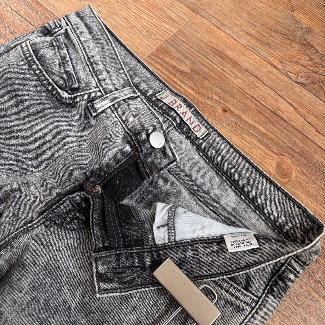 J 제이브랜드 27 그레이 워싱 데님 청바지 슬림 미국 수입 정품 상품이미지3