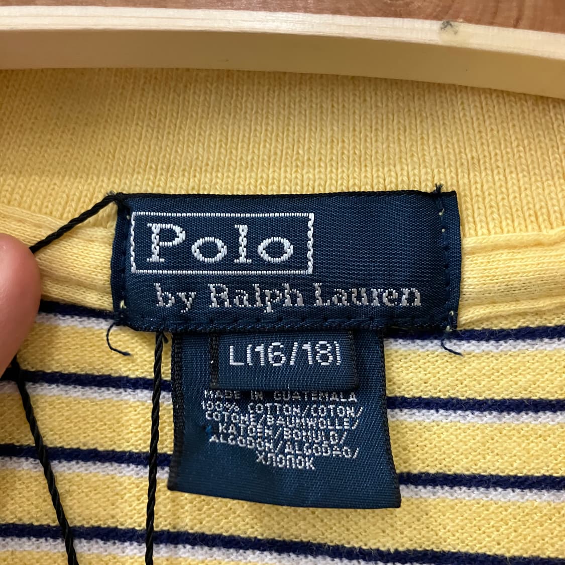 176 폴로 스트라이프 반팔 카라티 pk 옐로우 상품이미지3