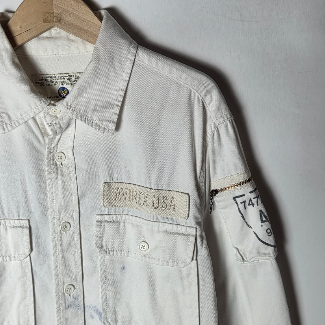 [AVIREX] 아비렉스 밀리터리 투포켓 셔츠 상품이미지3