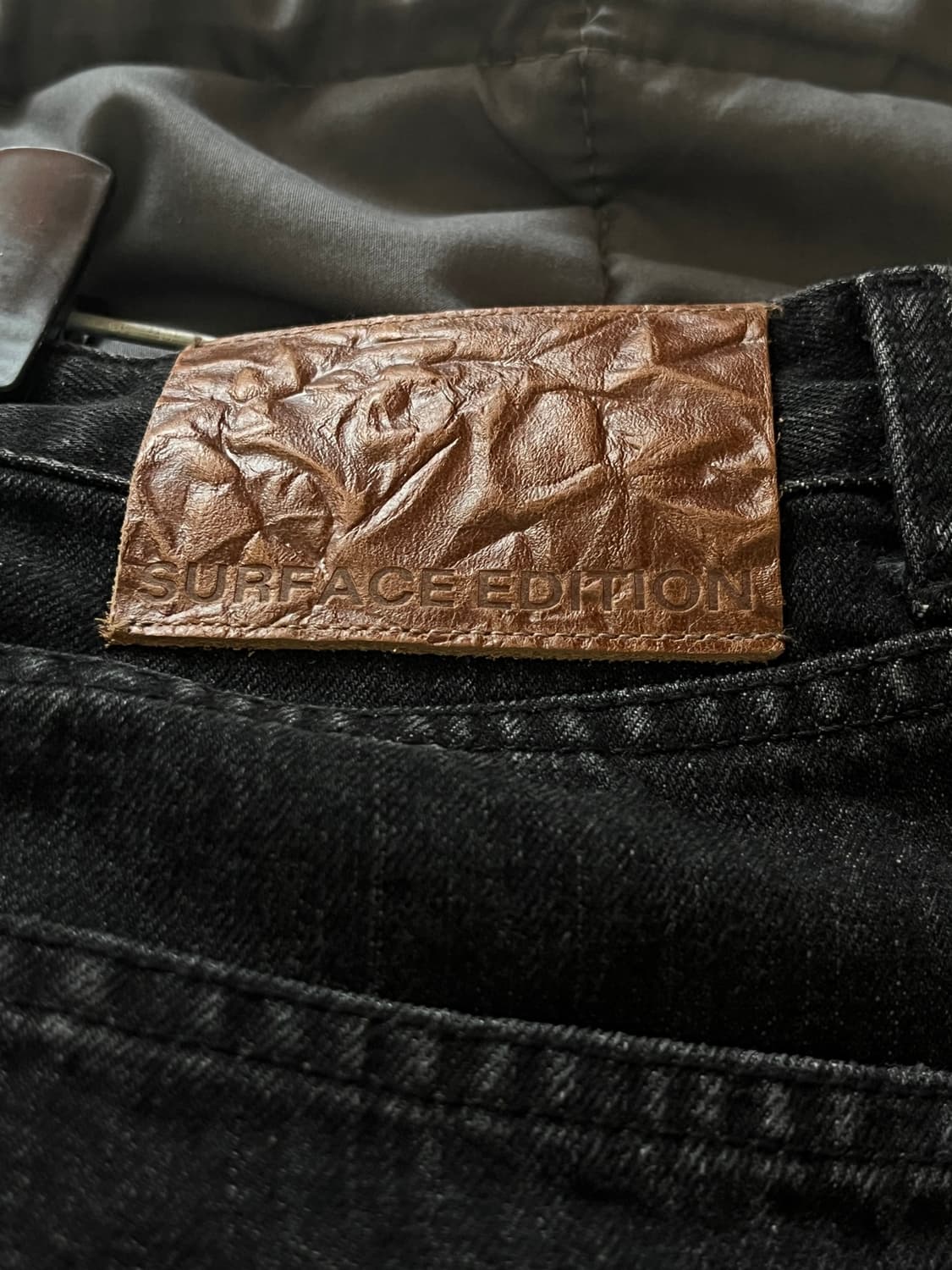 서피스에디션 (M) straight denim pants black 상품이미지2