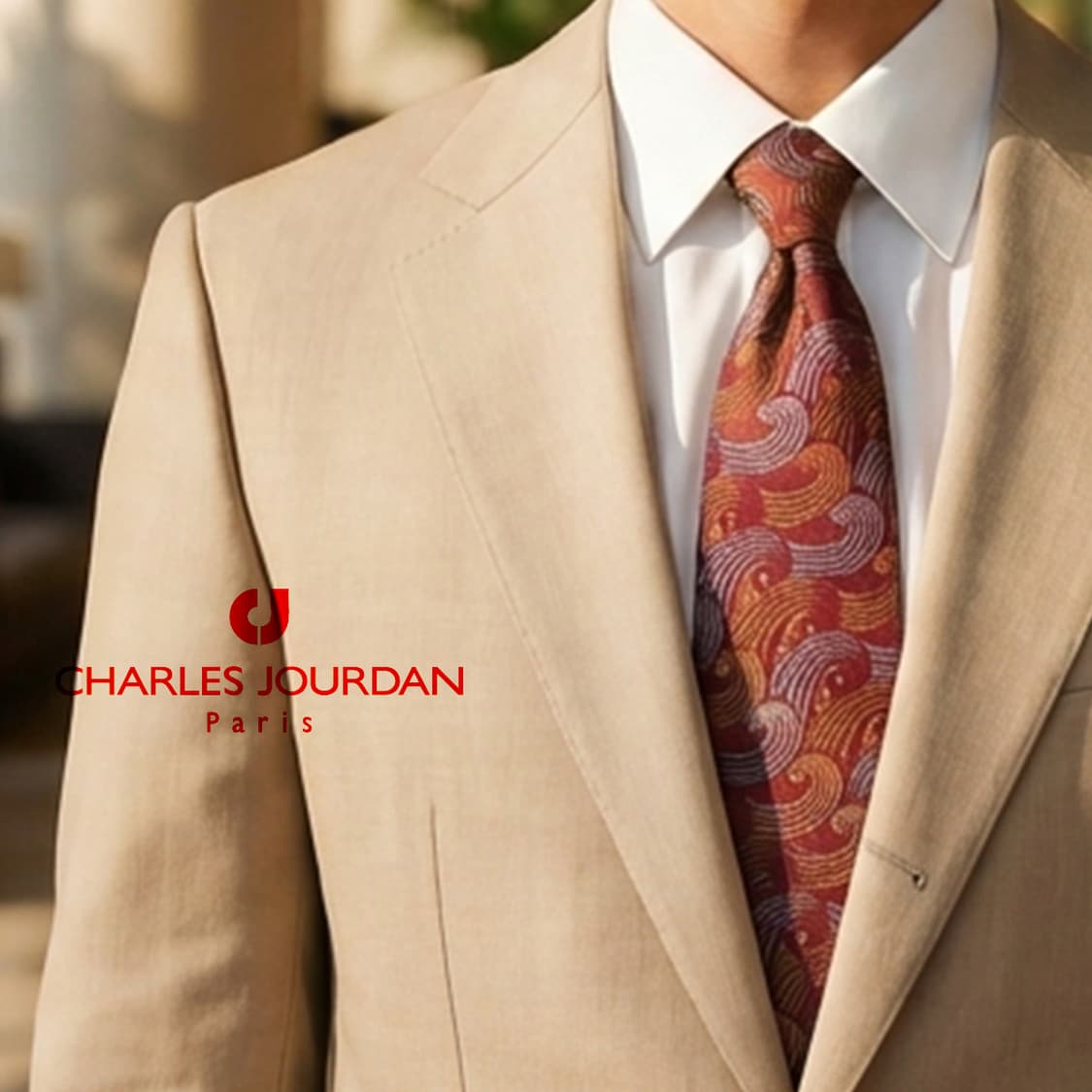 샤를주르당 실크 와인 패턴 넥타이 9.5cm A~B등급 K2372
 상품이미지1