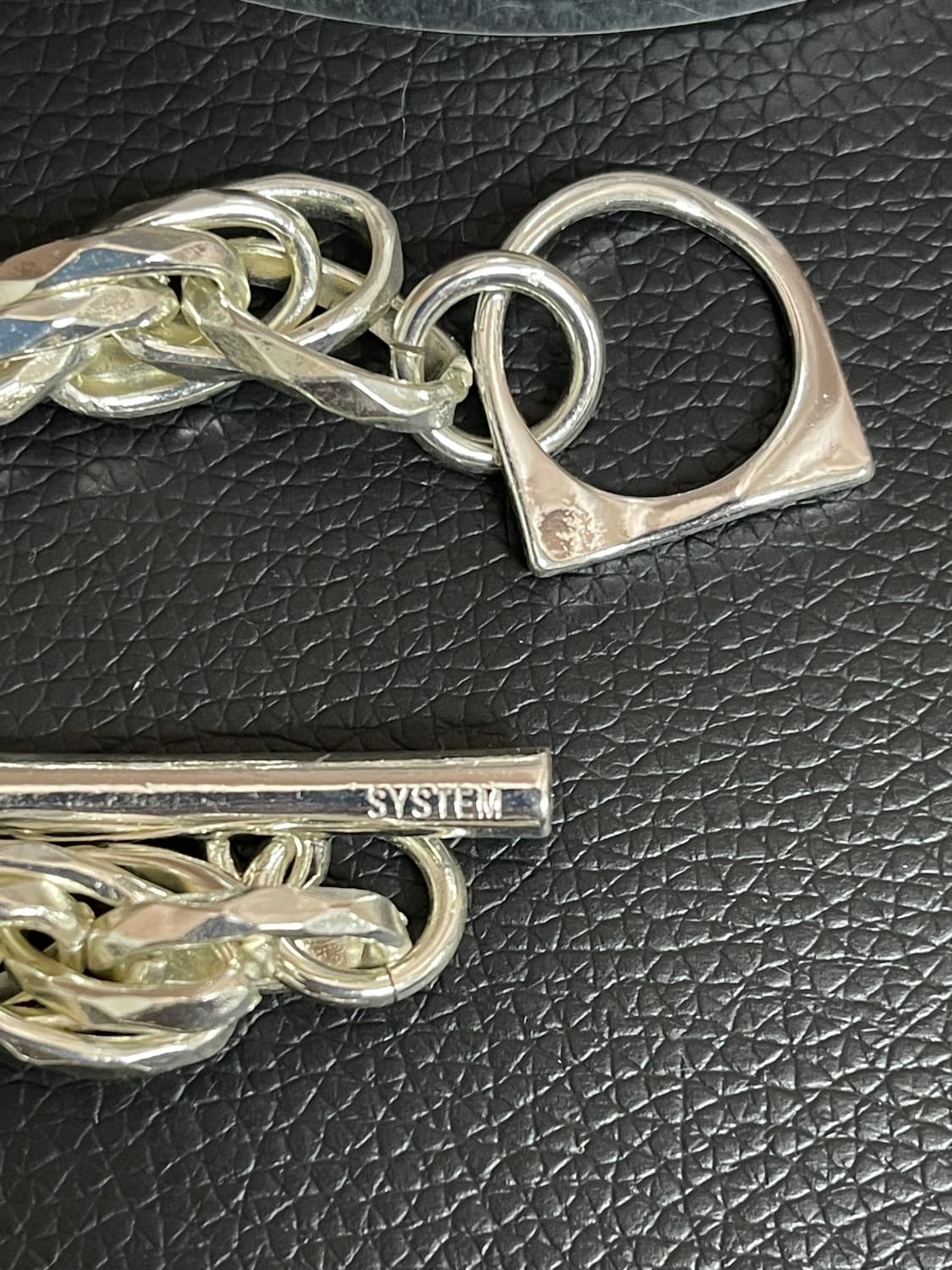 [새상품한정판] SYSTEM 시스템 은색 체인 목걸이 상품이미지3