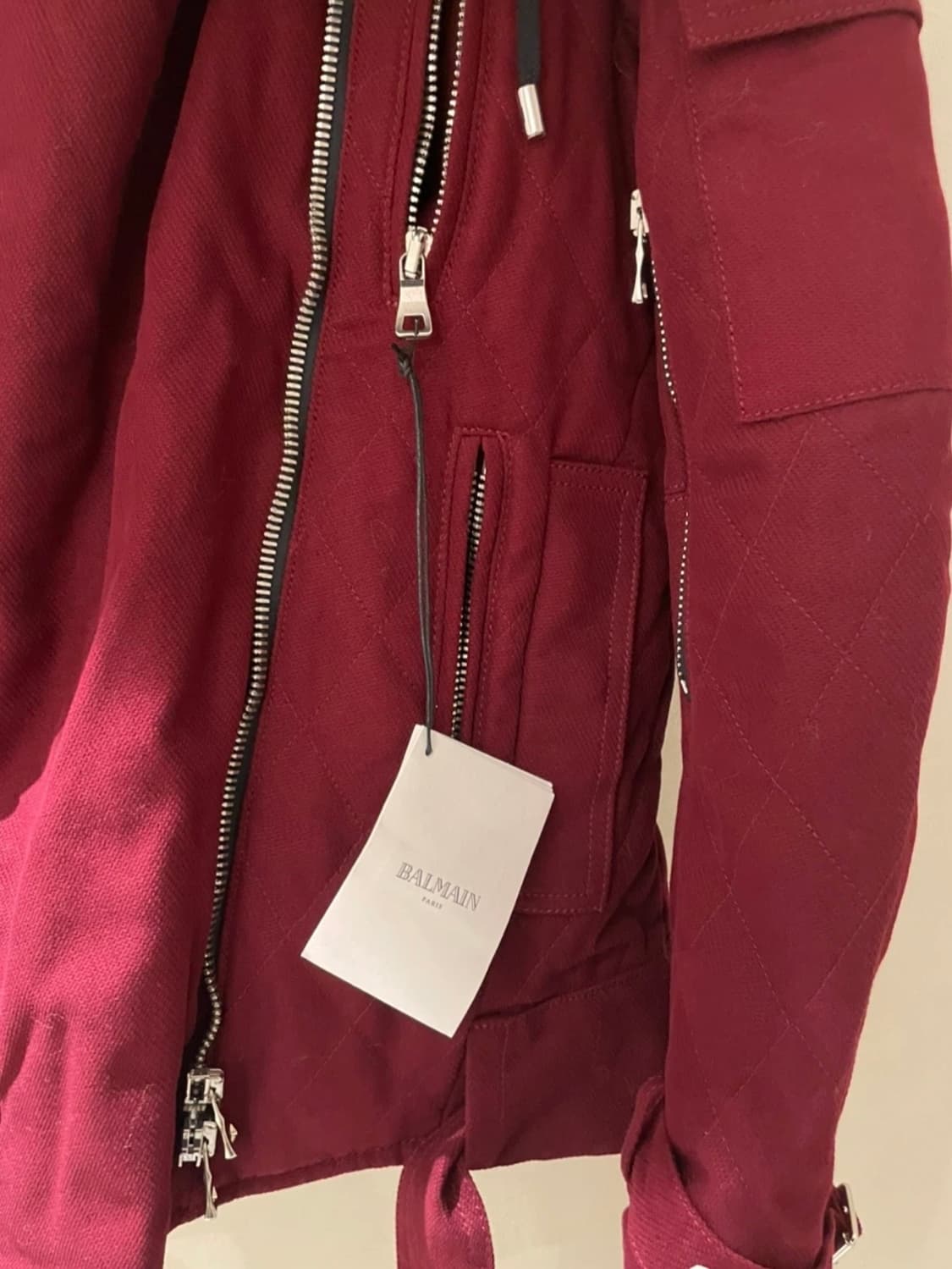 발망 라쿤 퍼 트리밍 후드 바이커 자켓 상품이미지6