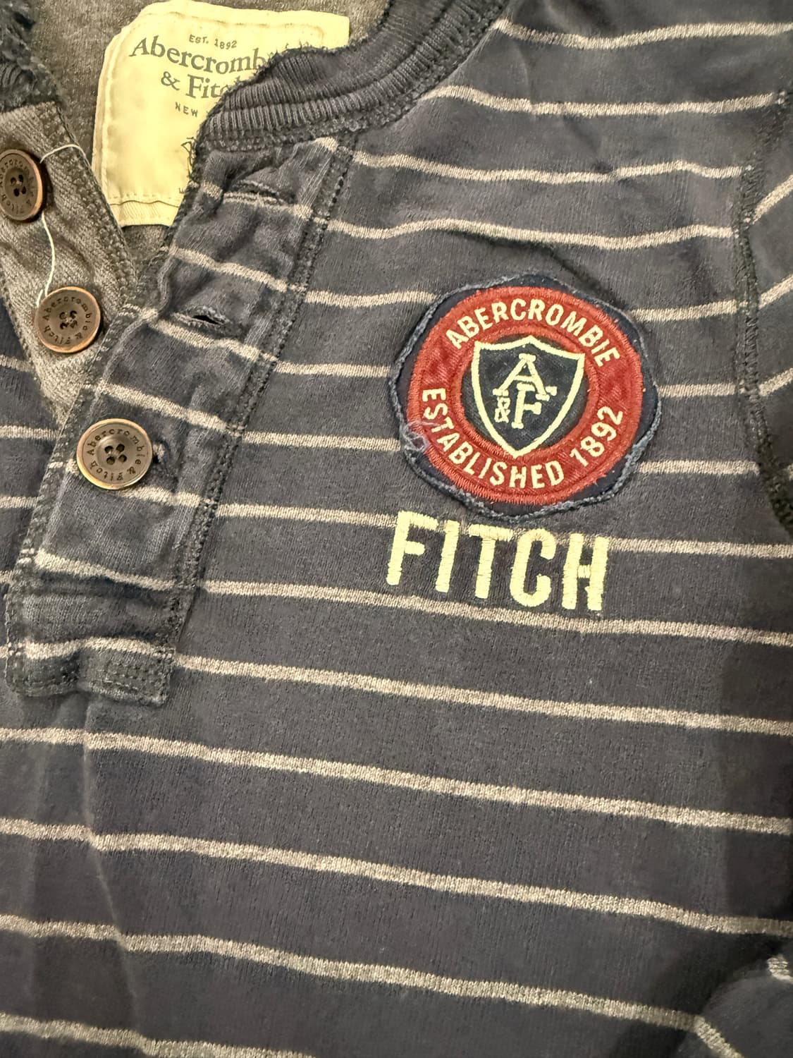 Abercrombie 스트라이프 헨리넥 셔츠  구재 상품이미지4