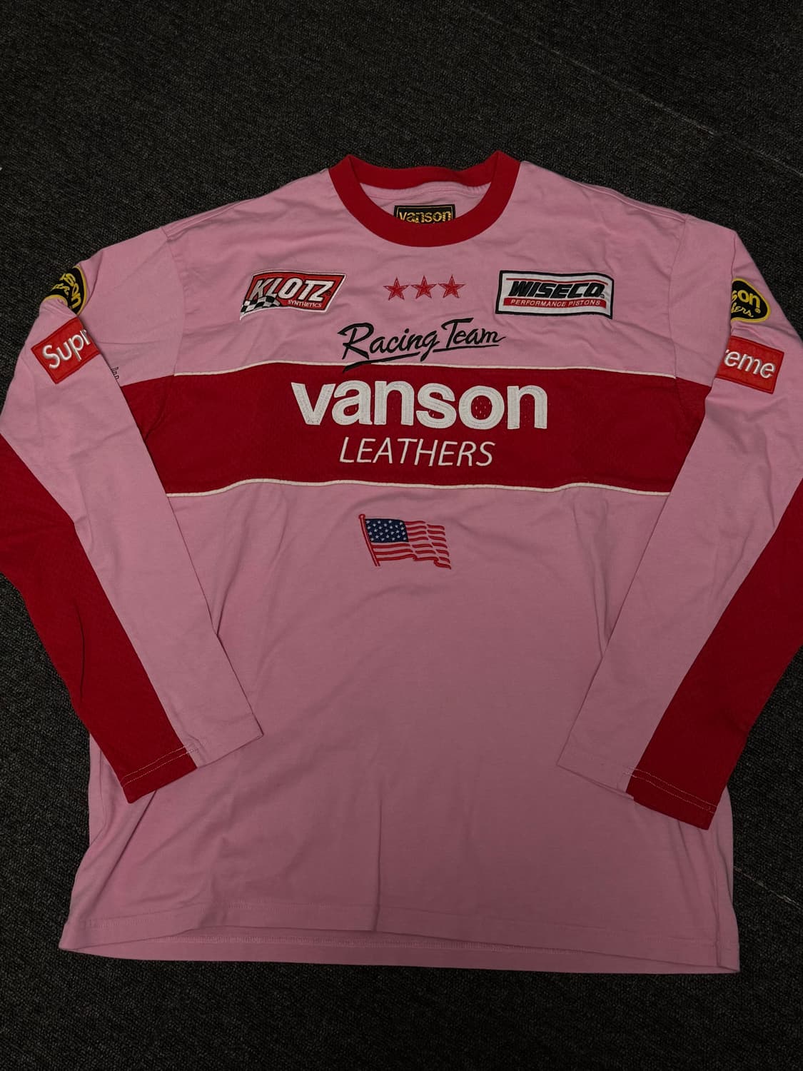 [L] 슈프림 x 밴슨 레더스 롱슬리브 탑 핑크 - 26SS 상품이미지2