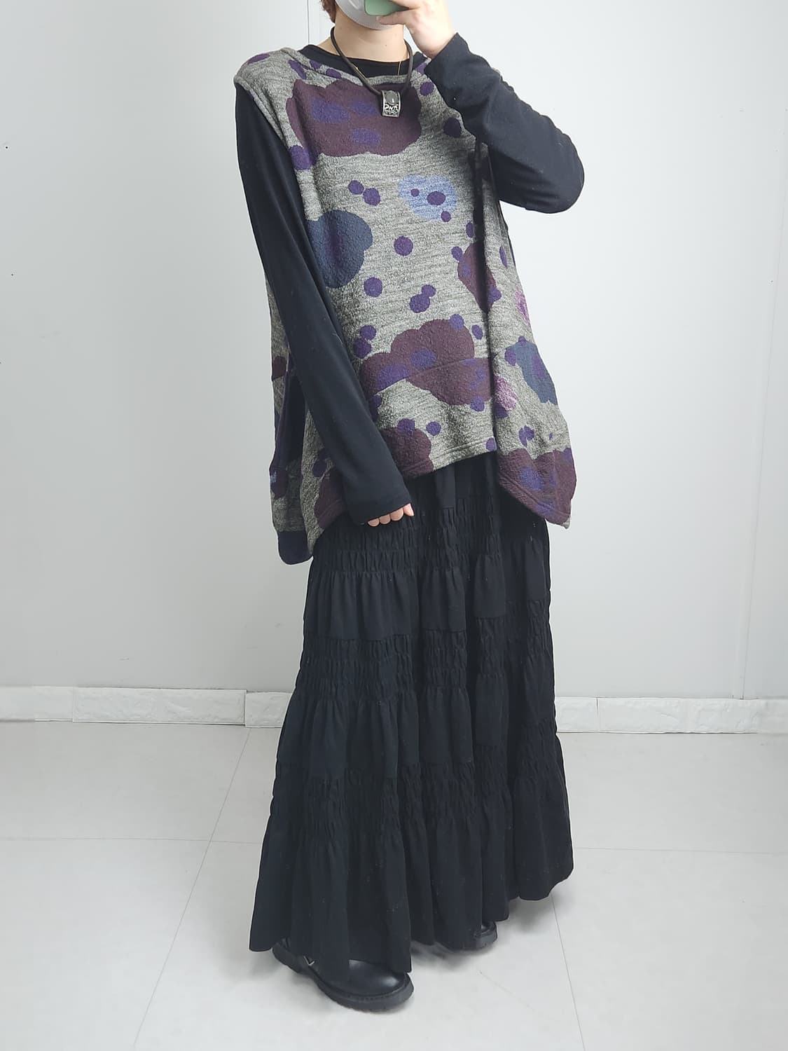 캉캉 밴딩 롱 스커트 상품이미지2