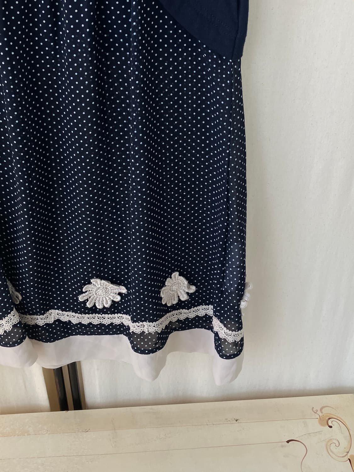mori layered dot crochet shirring blouse 상품이미지8