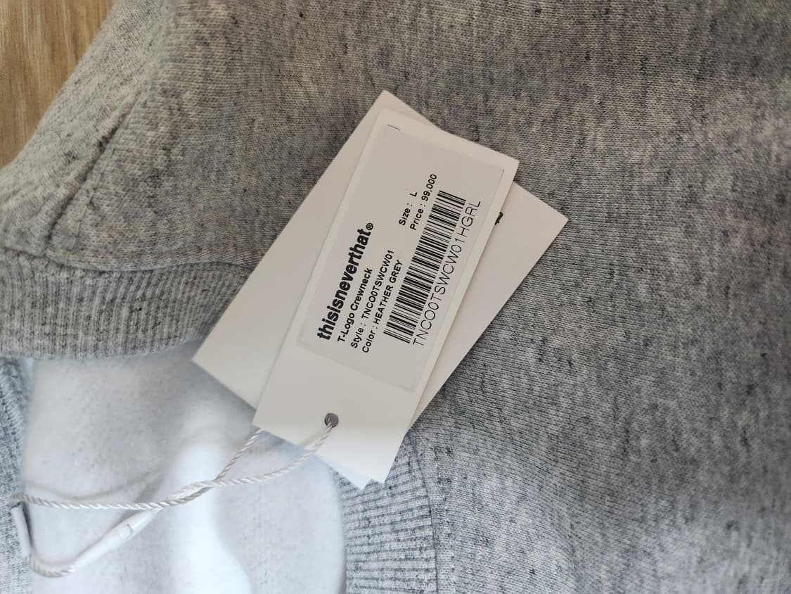 디스이즈네버댓 T-Logo 맨투맨 헤더 그레이 L 상품이미지5
