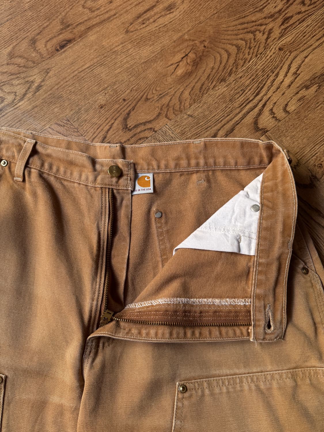 [36]칼하트 Made in USA 브라운 더블니 워크팬츠 상품이미지2