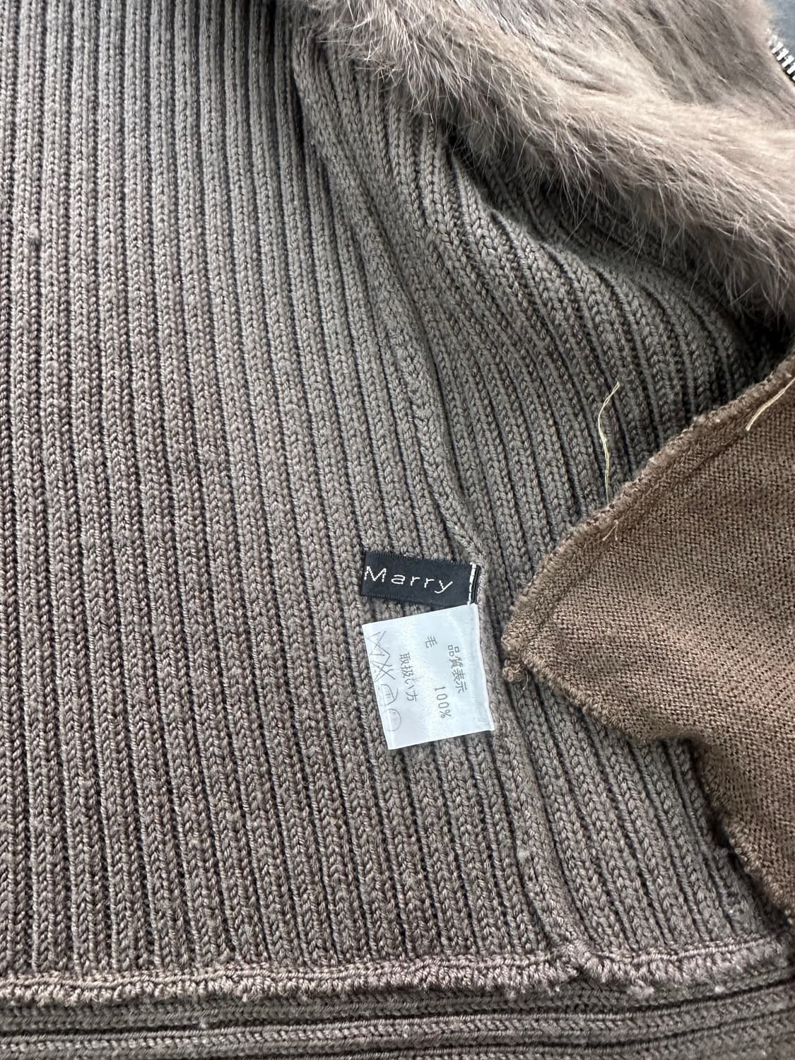 빈티지 Y2k 양털 버튼 골지 퍼니트집업 상품이미지9