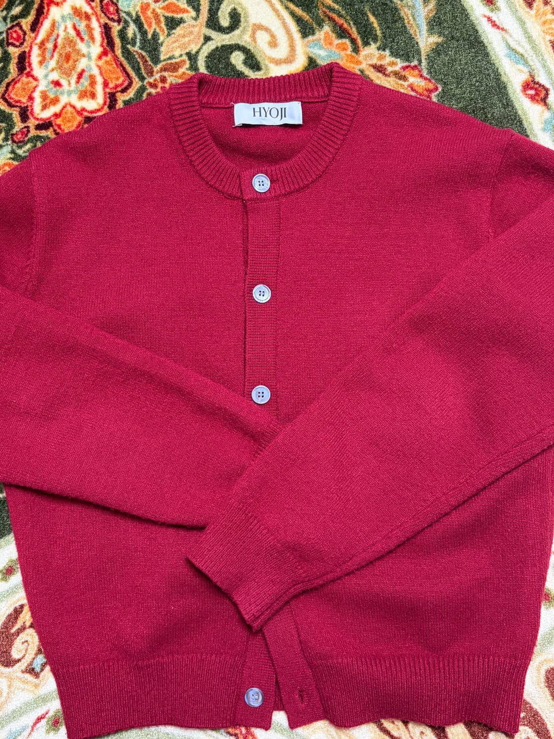 효지 크롭 니트 가디건 상품이미지3