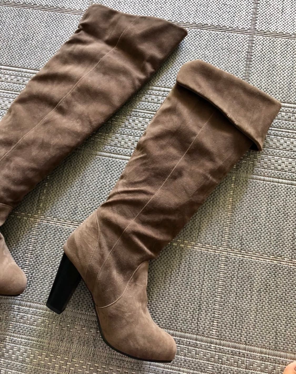 HEATHER 스웨이드 롱부츠 모카 상품이미지2