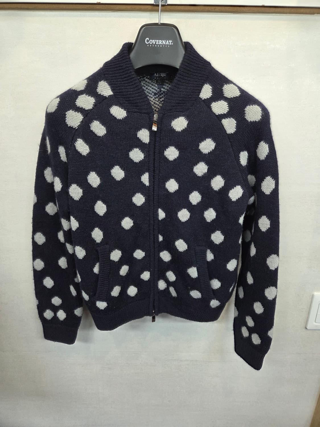 아르마니 진스 여성 도트 투웨이 니트자켓 55 66 대략 s 상품이미지1