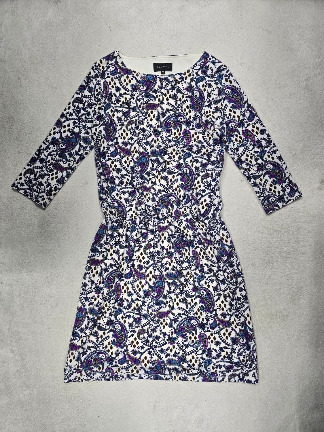 TALBOTS 탈보츠 페이즐리 칠부 원피스 M 상품이미지1