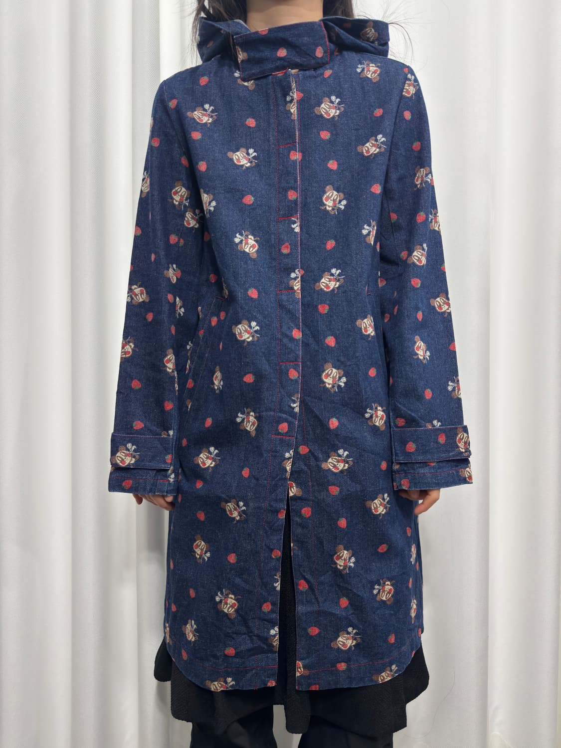 lovers house printjng denim hood jacket 상품이미지1