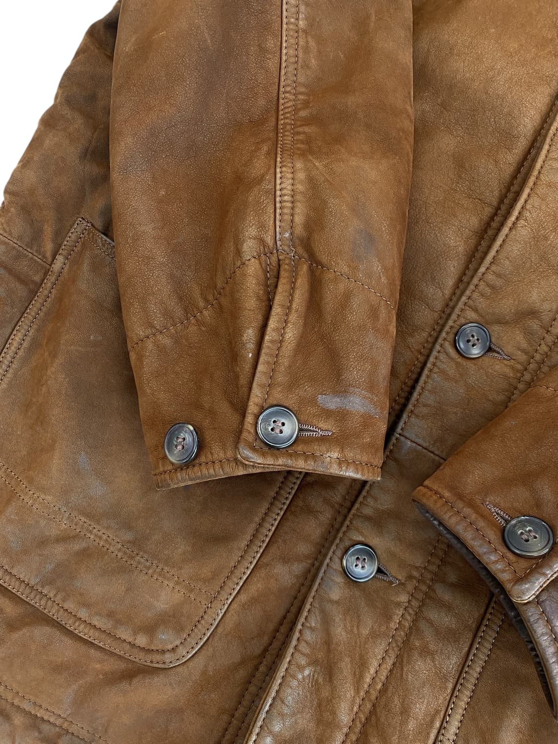 90‘s 엘엘빈 소가죽 초어 자켓 상품이미지6