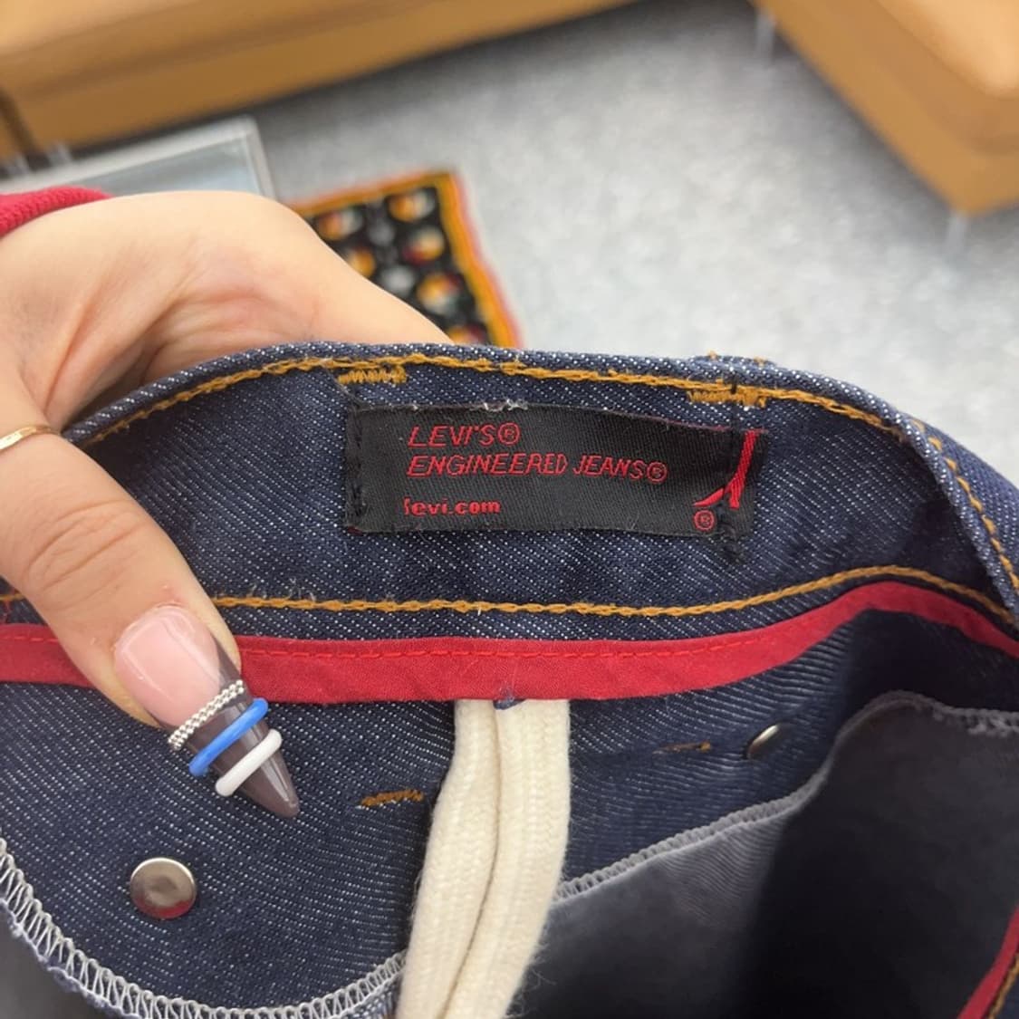 리바이스 엔지니어드진 빈티지 백버튼 데님팬츠 33인치 C07756 상품이미지6