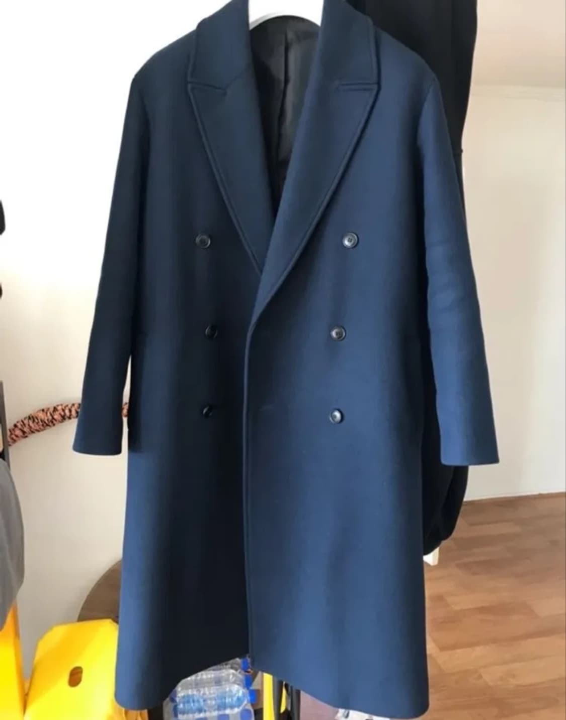 쿠어 MTR 오버핏 더블 롱 코트 (터콰이즈) L 상품이미지2