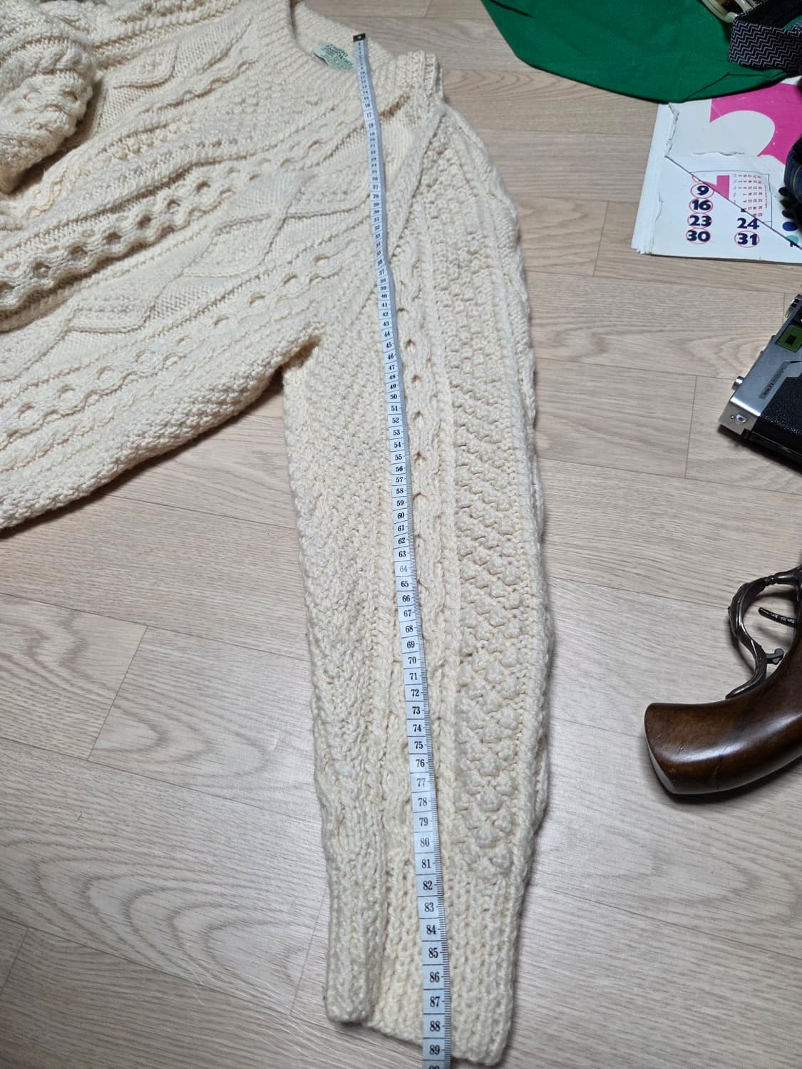 도네갈 아일랜드 크라나 핸드니트 크림 화이트 케이블 니트 스웨터  상품이미지10