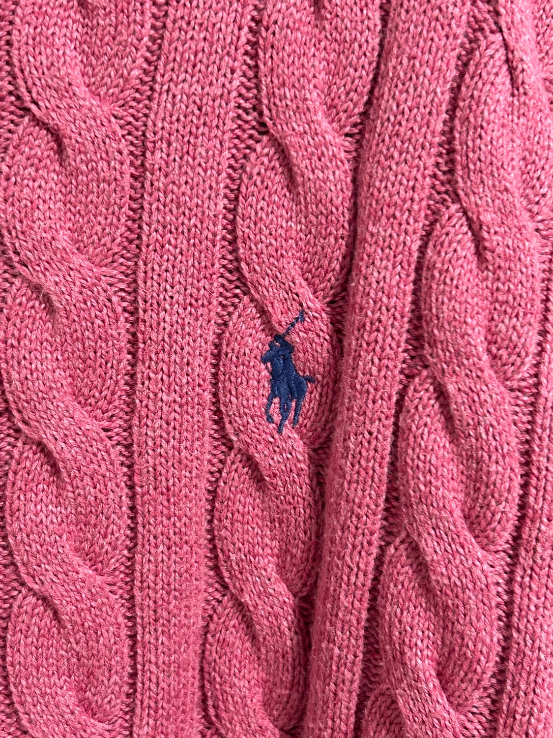 폴로랄프로렌 케이블 니트 핑크 QR 상품이미지5