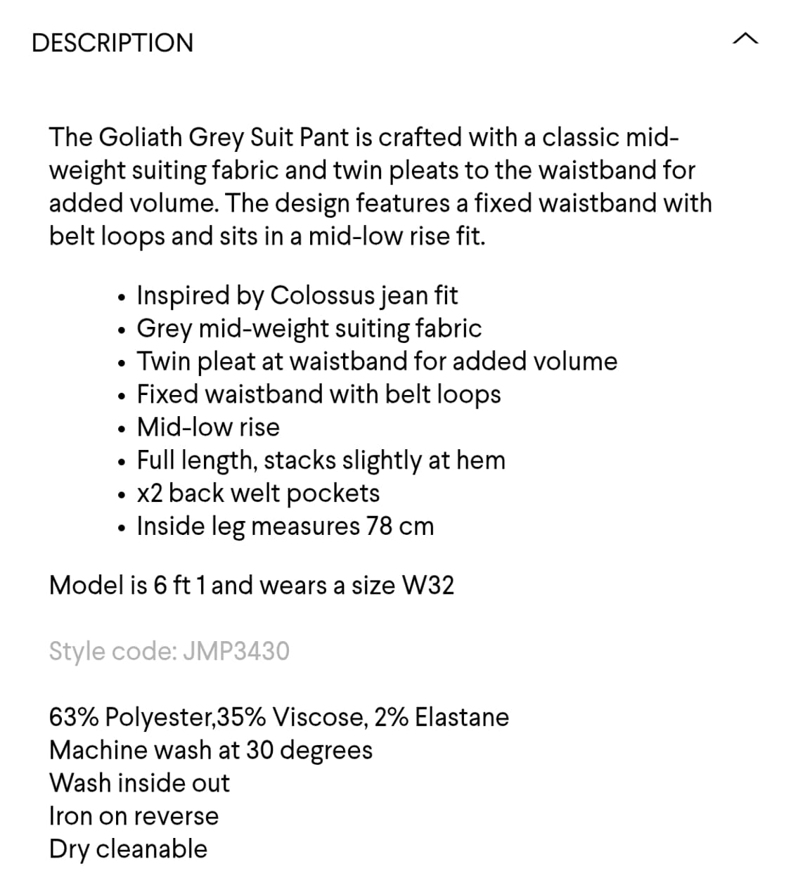 JADED LONDON Goliath Grey Suit Pants 상품이미지7