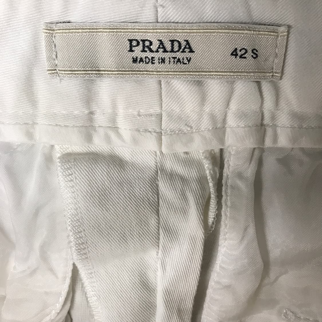 프라다 코튼 팬츠 화이트 42(W) 상품이미지7
