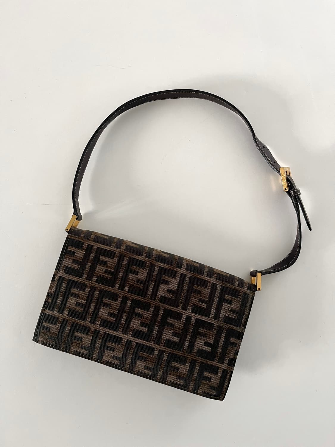 FENDI 펜디 FF 자카드 주카 로고 바게트 숄더백 상품이미지2