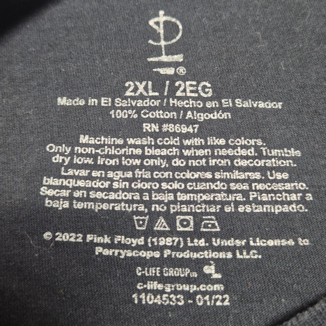 [XXL]핑크플로이드 오피셜 티셔츠  -559 상품이미지3