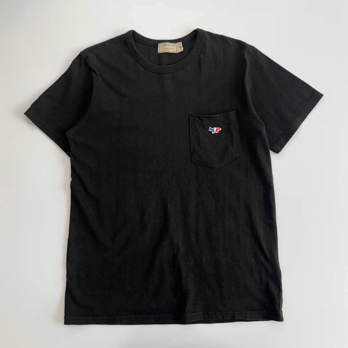 Maison kitsune 메종키츠네 포켓 블랙 반팔 상품이미지3