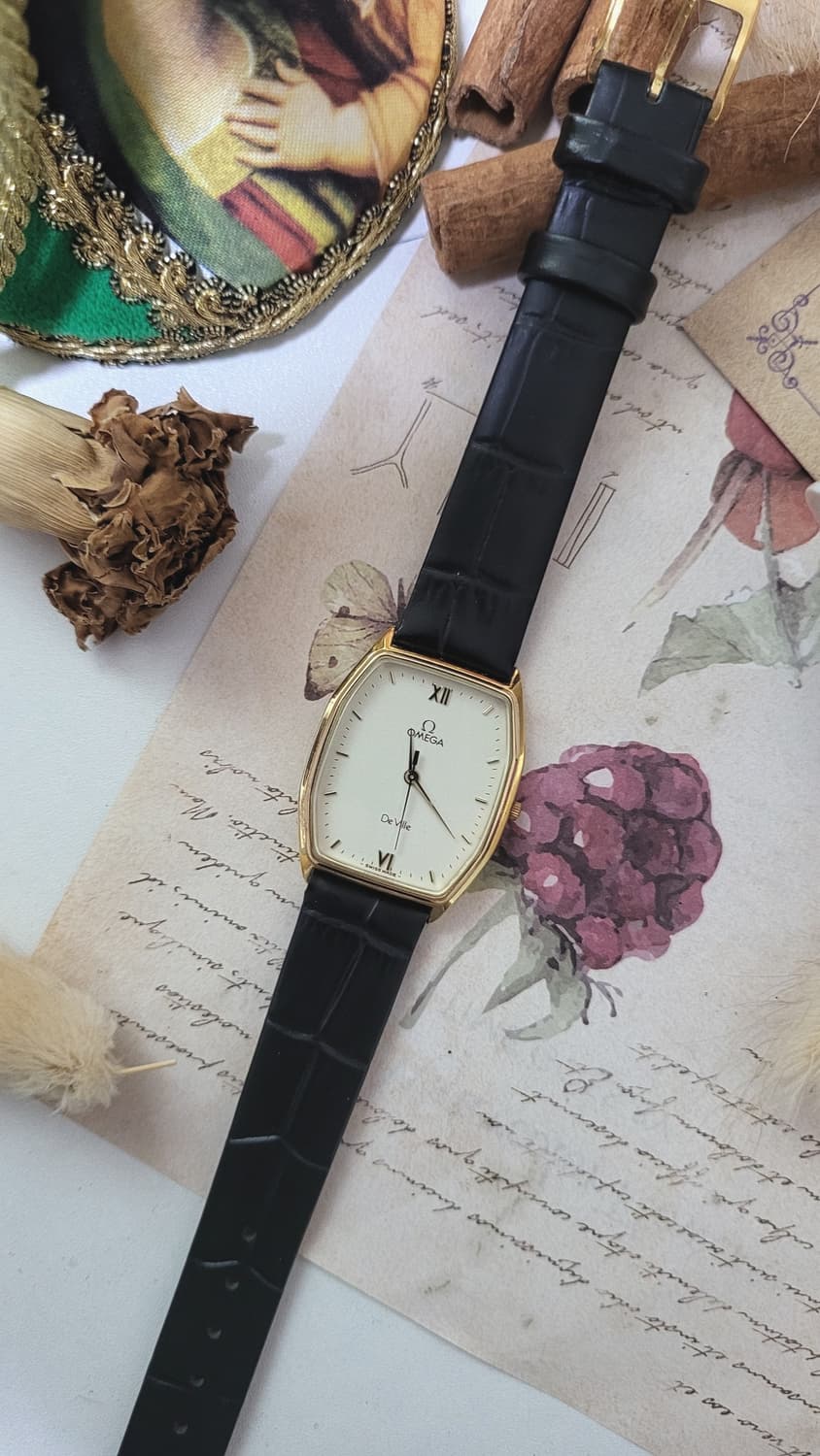 정품 오메가 드빌 남여공용 옥타곤 쿼츠시계 상품이미지7