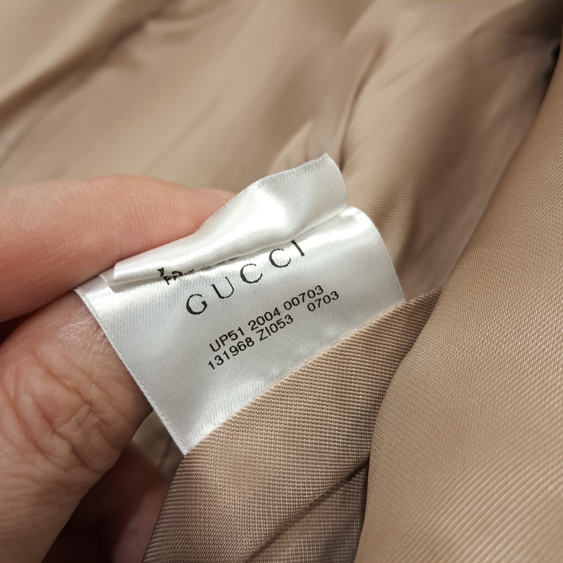 CN909 M 구찌 클래식 일본판 베이지 울 앙고라 더블 코트 상품이미지7