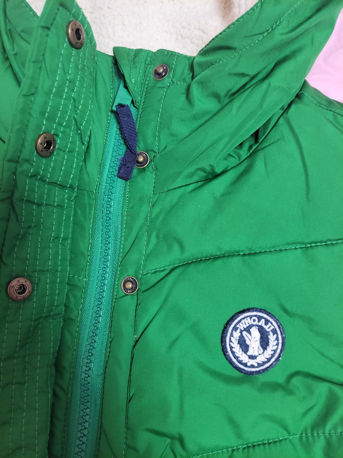 급처상태좋음!후아유 양털 후드 패딩 조끼베스트 럭키슈에뜨st나이키st 상품이미지2