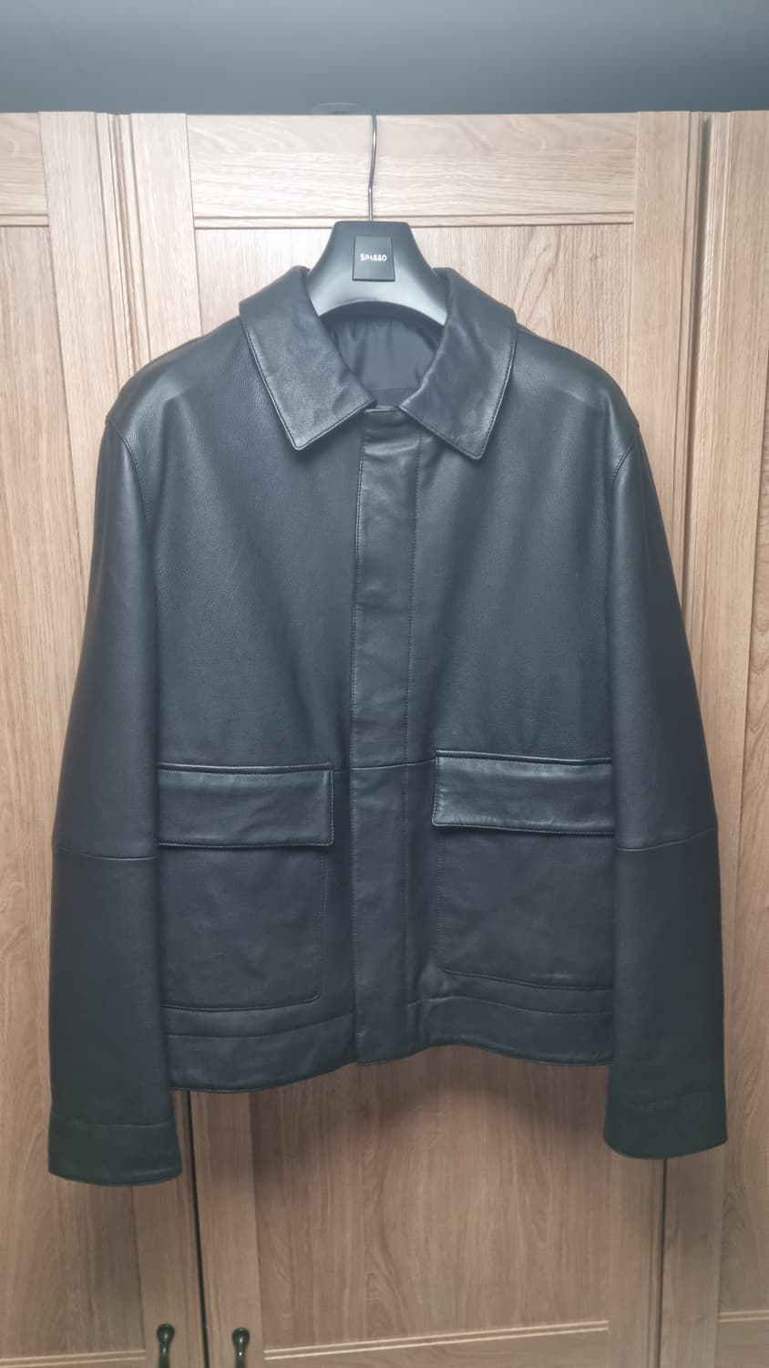 마시모두띠 포켓 디테일 나파 가죽 자켓 상품이미지1