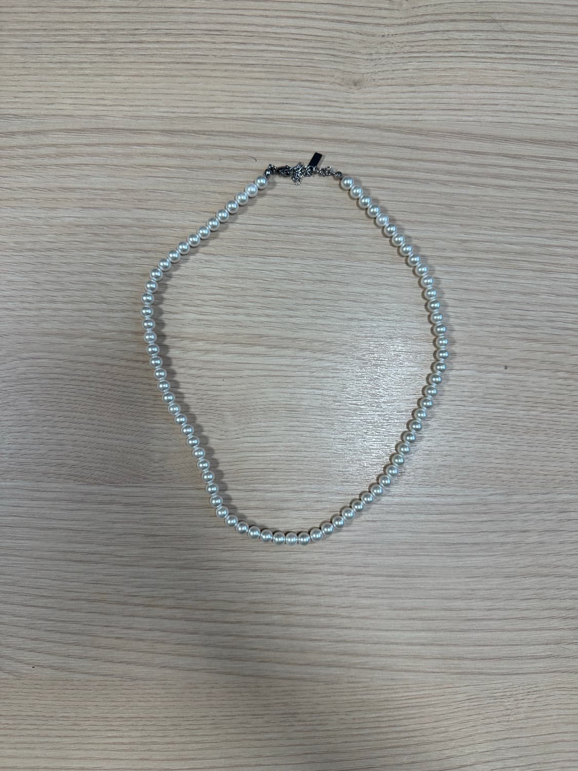실버태그 6mm 진주 목걸이 상품이미지2