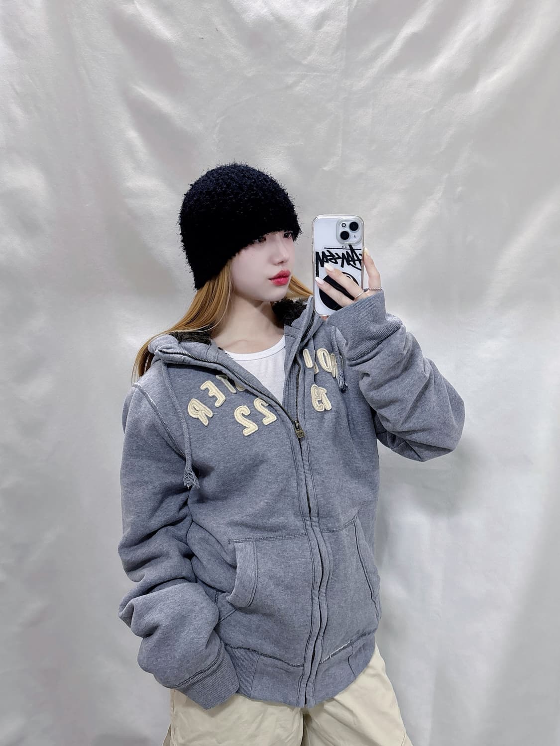 홀리스터 양털 후드집업  상품이미지2