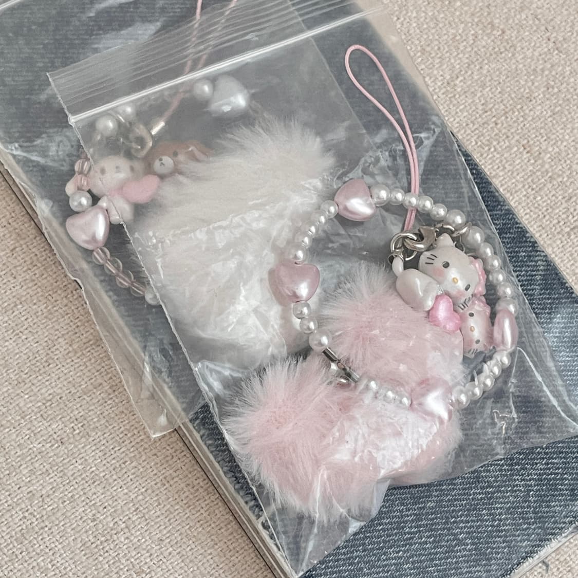 산리오 새상품 후와후와하트 챠미키티 허니큐트 슈가바니즈 일괄 스트랩 키링 상품이미지6