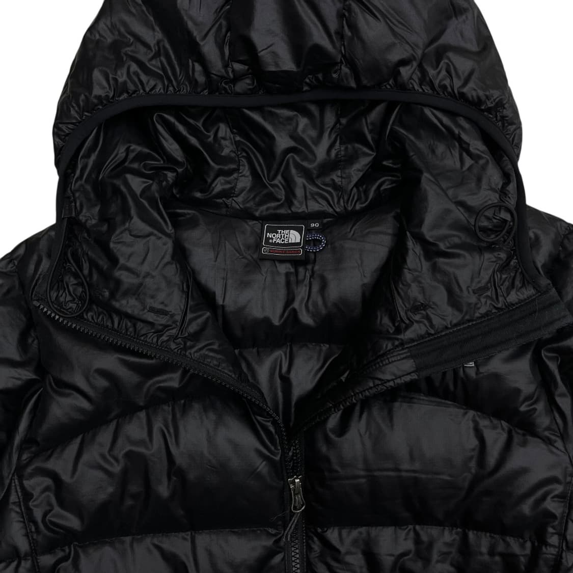 노스페이스 로고 블랙 후드패딩 90 상품이미지5